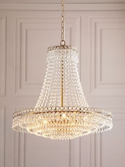 Laura Ashley Brass Enid Grande Matt Antique 5 Light Chandelier - Image 1 of 5