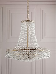 Laura Ashley Brass Enid Grande Matt Antique 5 Light Chandelier - Image 2 of 5