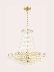 Laura Ashley Brass Enid Grande Matt Antique 5 Light Chandelier - Image 3 of 5