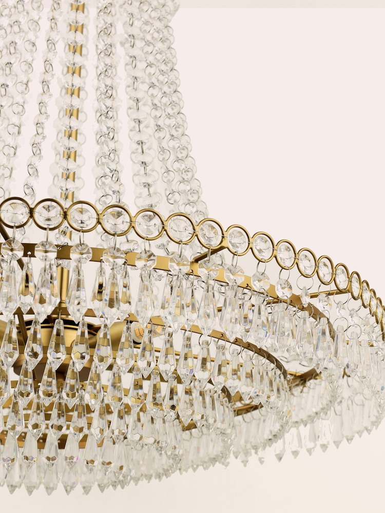 Laura Ashley Brass Enid Grande Matt Antique 5 Light Chandelier - Image 5 of 5