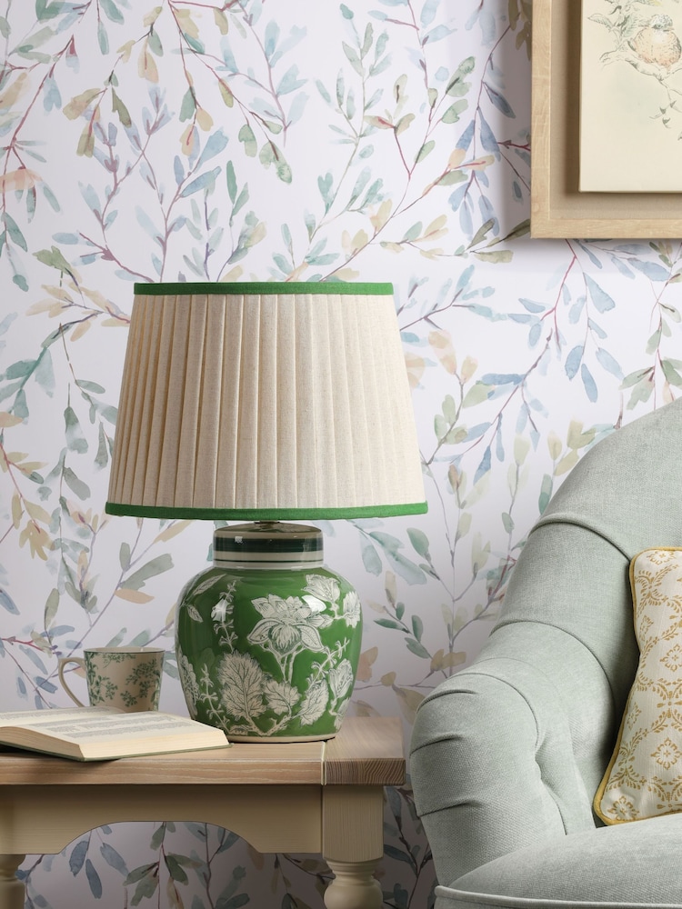 Laura Ashley Green Colwich Table Lamp - Image 2 of 6