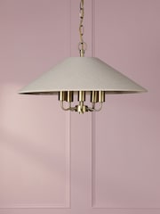 Laura Ashley Brass Harland 5 Light Pendant Matt Antique - Image 2 of 6