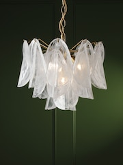 Laura Ashley Matte Antique Brass Stannington 4 Light Chandelier - Image 1 of 6