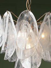 Laura Ashley Matte Antique Brass Stannington 4 Light Chandelier - Image 3 of 6