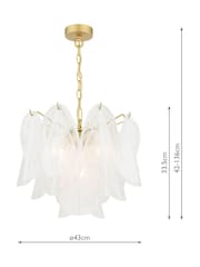 Laura Ashley Matte Antique Brass Stannington 4 Light Chandelier - Image 4 of 6