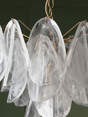 Laura Ashley Matte Antique Brass Stannington 4 Light Chandelier - Image 5 of 6