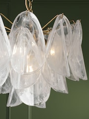 Laura Ashley Matte Antique Brass Stannington 4 Light Chandelier - Image 6 of 6