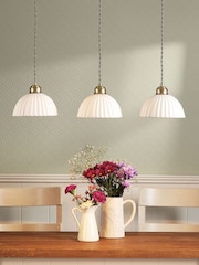 Laura Ashley Antique Brass Durford 3 Light Pendant - Image 1 of 6