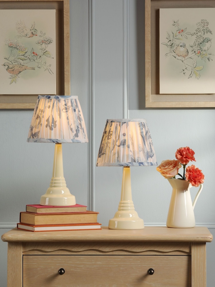 Laura Ashley 2 Pack Cream Adwick Table Lamp - Image 1 of 6