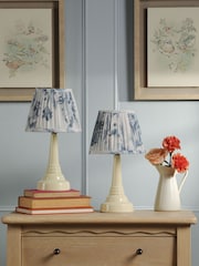 Laura Ashley 2 Pack Cream Adwick Table Lamp - Image 2 of 6