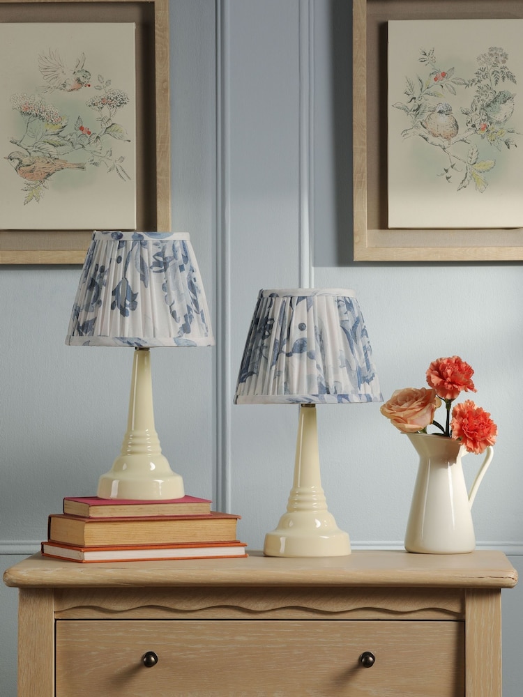Laura Ashley 2 Pack Cream Adwick Table Lamp - Image 2 of 6