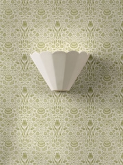 Laura Ashley White Scallop Wall Light - Image 1 of 6