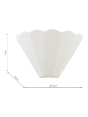 Laura Ashley White Scallop Wall Light - Image 4 of 6
