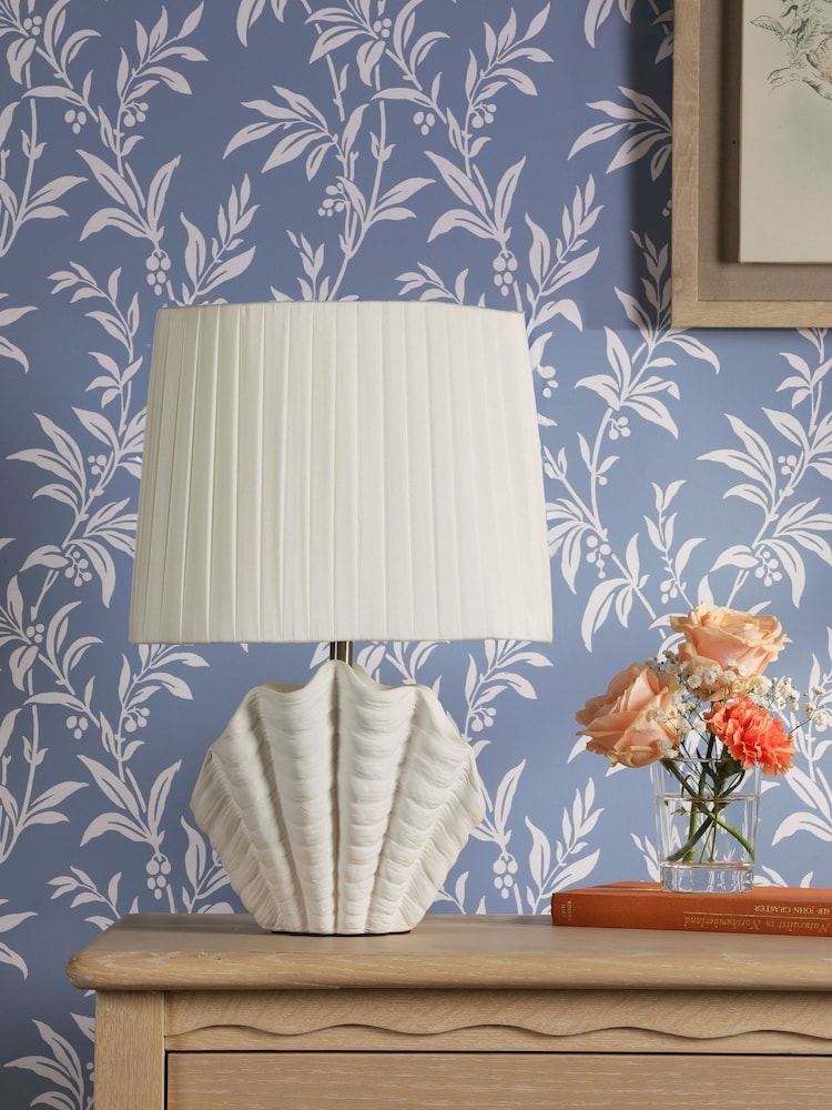 Laura Ashley White White Shell Table Lamp - Image 2 of 6 Laura Ashley White White Shell Table Lamp - Image 2 of 6