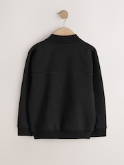Czarny z tkaniny interlock - Elegancka kurtka bomberka (3–16 lat) - Obraz 8 z 11