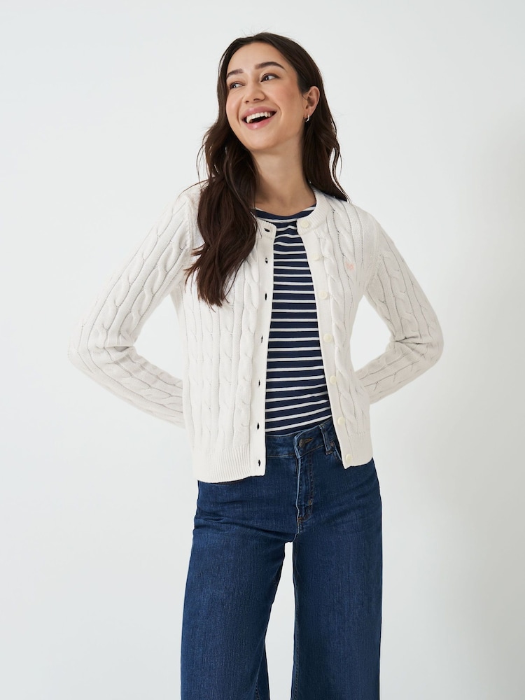 Crew Clothing Heritage Cable Cardigan - 画像 1 / 5