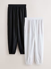 White/Black Balloon Trousers With Linen 2 Pack - Image 7 of 11