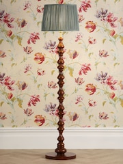 Laura Ashley Brown Millbrook Dark Stained Wooden Floor Lamp Base - Image 2 of 6