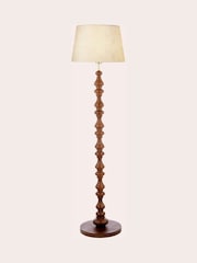 Laura Ashley Brown Millbrook Dark Stained Wooden Floor Lamp Base - Image 5 of 6