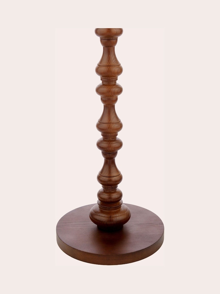 Laura Ashley Brown Millbrook Dark Stained Wooden Floor Lamp Base - Image 6 of 6