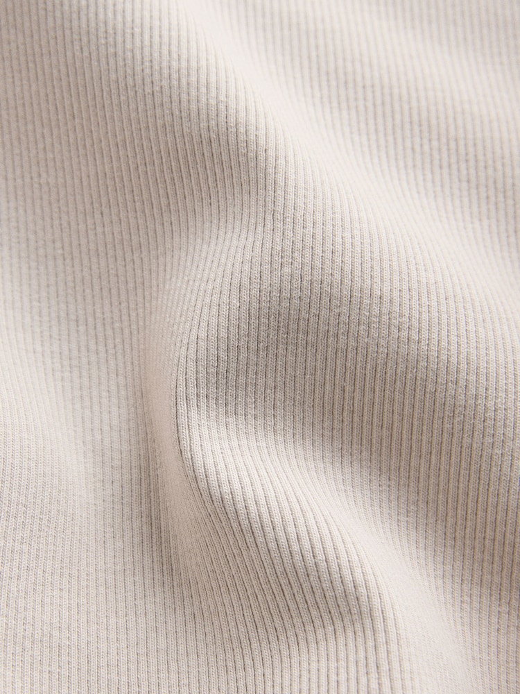 The Set 4 Pack Ribbed Button Cropped Henley Short Sleeve T-Shirts Brown/Pink/Neutral/White - Image 14 of 14 The Set 4 Pack Ribbed Button Cropped Henley Short Sleeve T-Shirts Brown/Pink/Neutral/White - Image 14 of 14