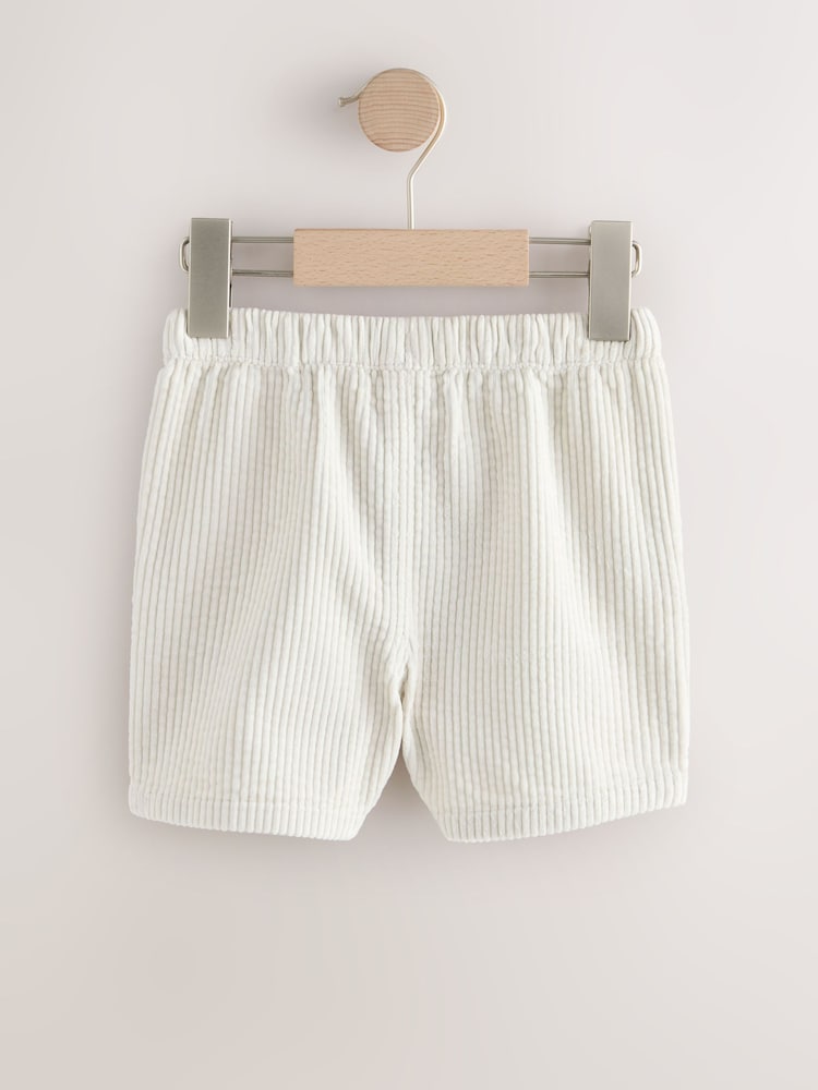 Ecru Corduroy Pull On Shorts (3mths-7yrs) - Image 2 of 4