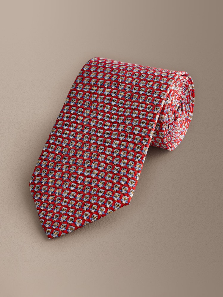 Red Signature Italian Silk Design Tie - Image 1 of 3