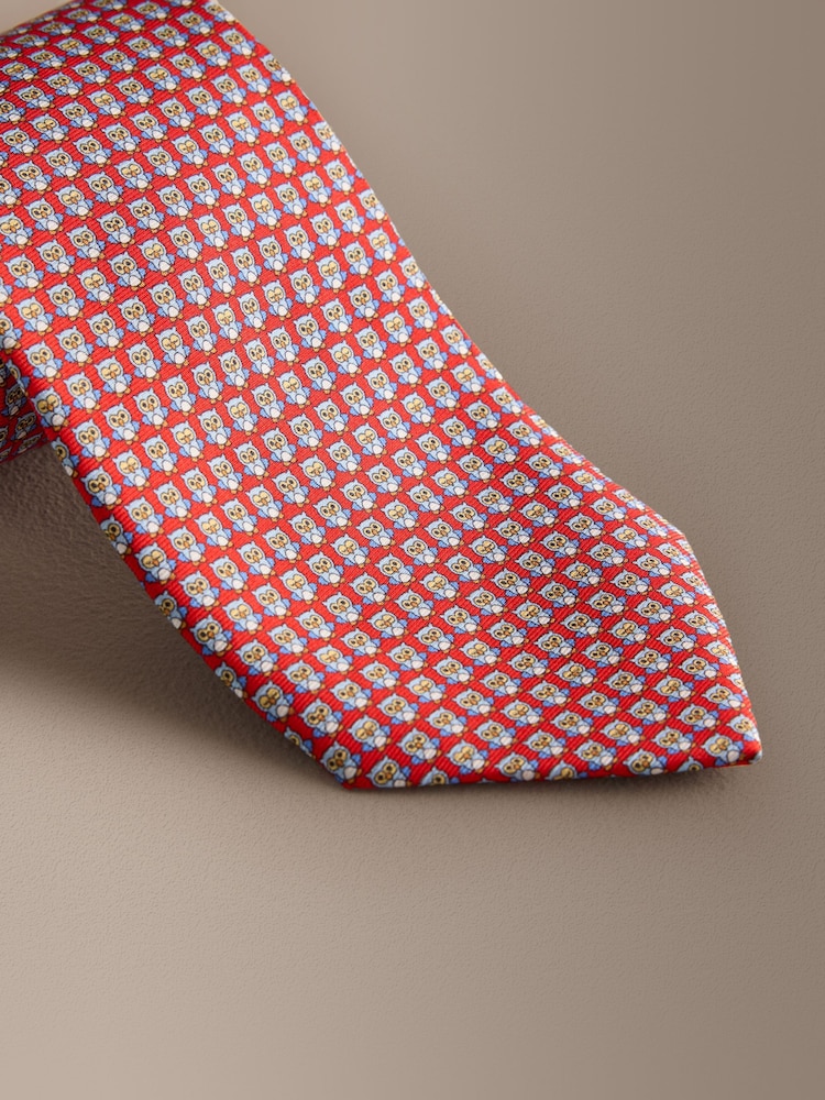 Red Signature Italian Silk Design Tie - Image 2 of 3