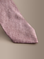 Morado - Juego de corbata y pañuelo de bolsillo de seda de Signature - Imagen 2 de 4
