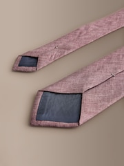 Morado - Juego de corbata y pañuelo de bolsillo de seda de Signature - Imagen 3 de 4