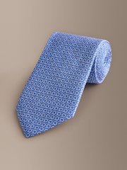 Blue Signature Italian Silk Design Tie - Image 1 of 3