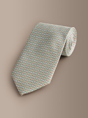 Green Signature Italian Silk Design Tie - Image 1 of 3