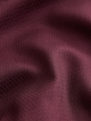 Burgundy Red Regular Fit Cotton Rich Textured Easy Care Smart Shirt - Image 6 of 6