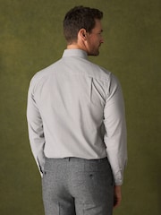 Brown/Green Regular Fit Check Button Down Shirt and Texture Tie Set - Image 5 of 9