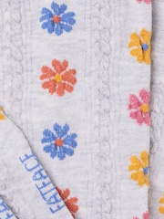 FatFace Grey Floral Cable Socks - Image 2 of 2