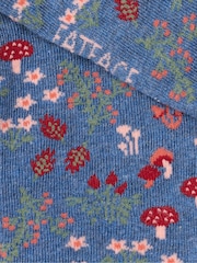 FatFace Blue Toadstool Trainer Socks - Image 2 of 2