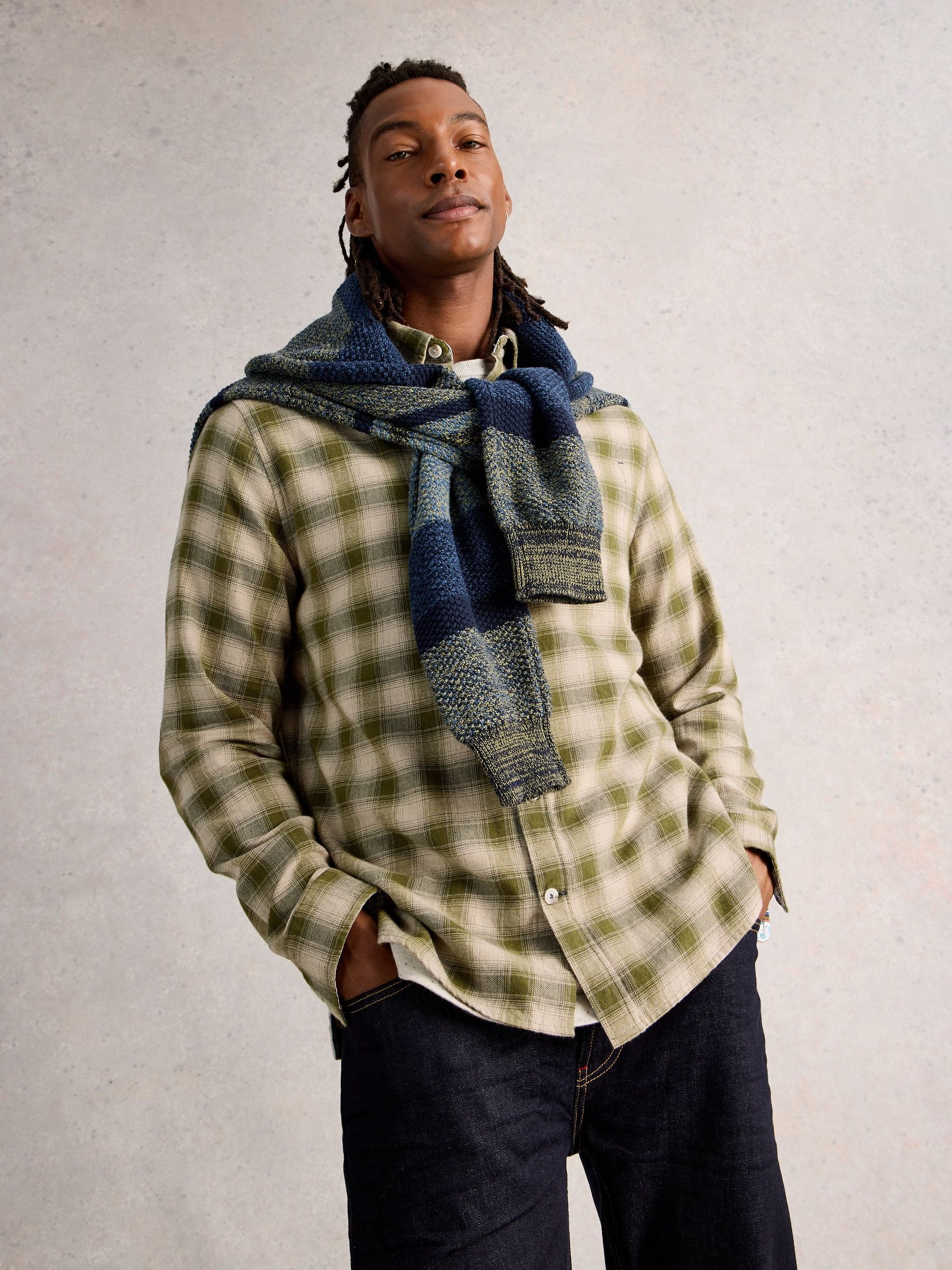 Buy White Stuff Green Ludlow Two Tone Check Shirt from the Next UK