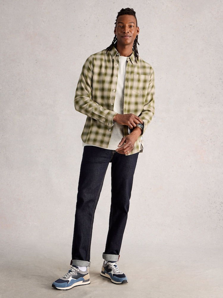 ירוק - White Stuff Ludlow Two Tone Check Shirt - תמונה 2 מתוך 6