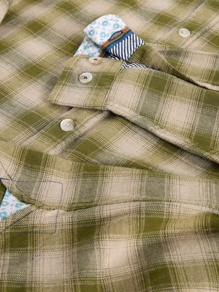 Grün - White Stuff Ludlow Zweifarbiges Kariertes Hemd - Bild 7 von 7