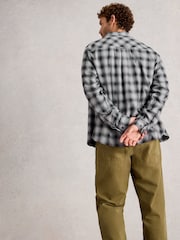 אפור - White Stuff Ludlow Two Tone Check Shirt - תמונה 3 מתוך 6