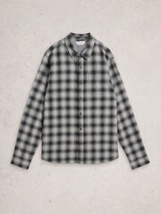 אפור - White Stuff Ludlow Two Tone Check Shirt - תמונה 5 מתוך 6