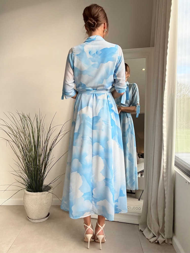 Style Cheat Blue Daphne Shirt Dress - Image 2 of 5 Style Cheat Blue Daphne Shirt Dress - Image 2 of 5