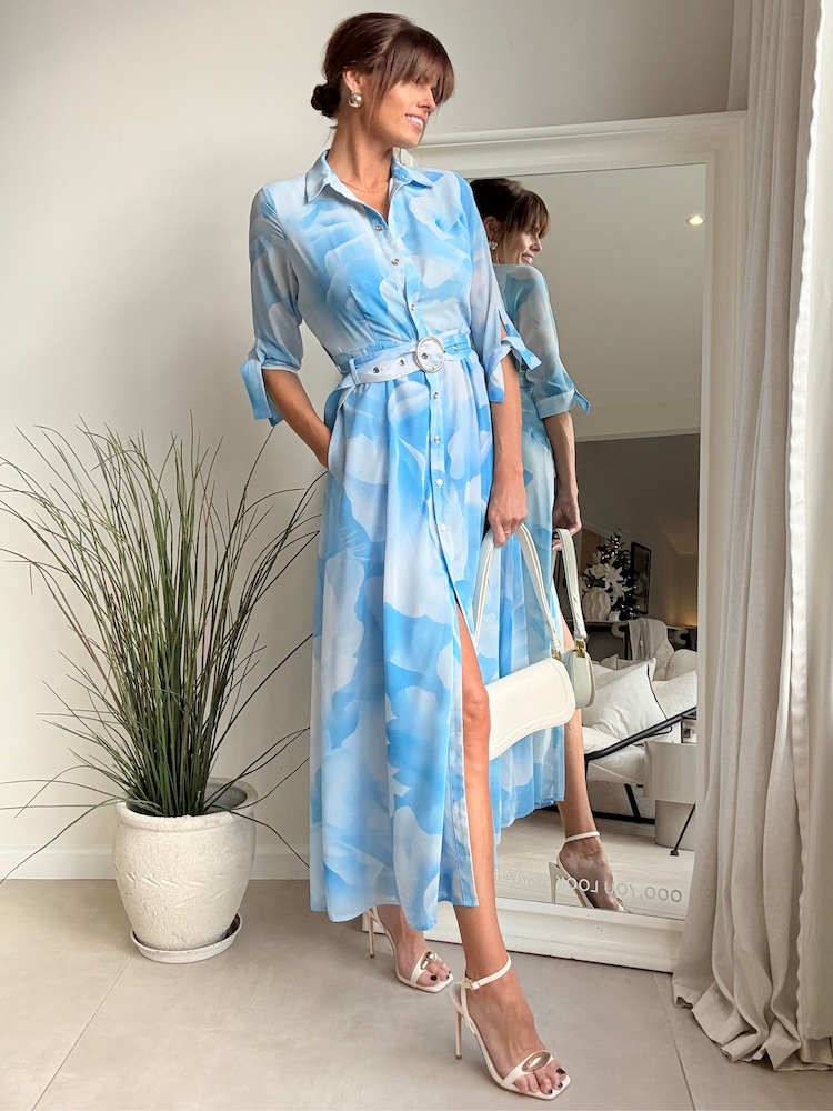 Buy Style Cheat Light Blue Large Floral Daphne Dress from Next USA