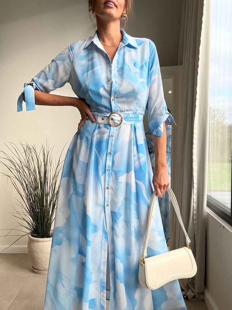Style Cheat Blue Daphne Shirt Dress - Image 5 of 5 Style Cheat Blue Daphne Shirt Dress - Image 5 of 5