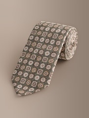 Verde - Signature Silk Italian Geometric Tie - Imagen 1 de 3