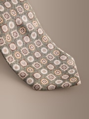 Verde - Signature Silk Italian Geometric Tie - Imagen 2 de 3