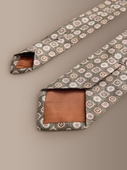 Verde - Signature Silk Italian Geometric Tie - Imagen 3 de 3