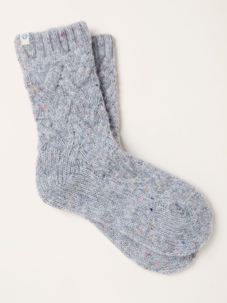 FatFace Lounge-Socken mit Zopfmuster - Bild 1 von 2 FatFace Lounge-Socken mit Zopfmuster - Bild 1 von 2