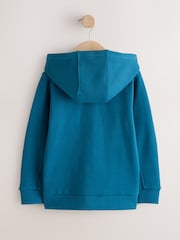 Teal Zip Through Sweat Hoodie (3-16yrs) - Image 2 of 4