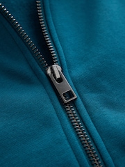 Teal Zip Through Sweat Hoodie (3-16yrs) - Image 7 of 8